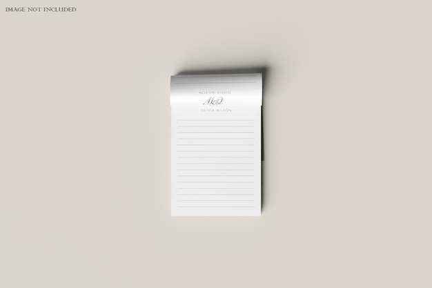 Kladblok A6 Open Mockup