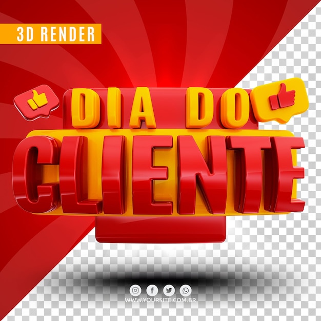 Klantendag 3d-logo voor bedrijven