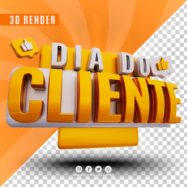 Klantendag 3d-logo voor bedrijven