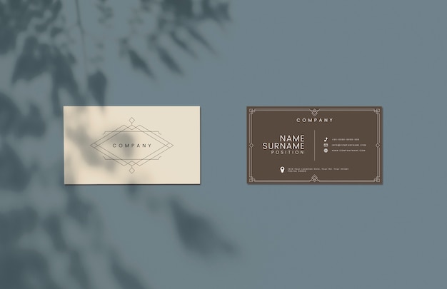 Klassiek design visitekaartje mockup