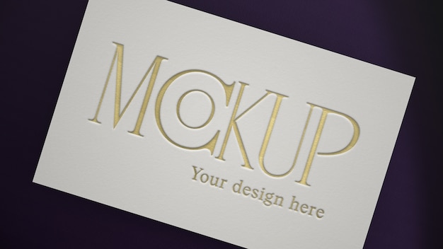 Klassieke elegante logo-effect mockup