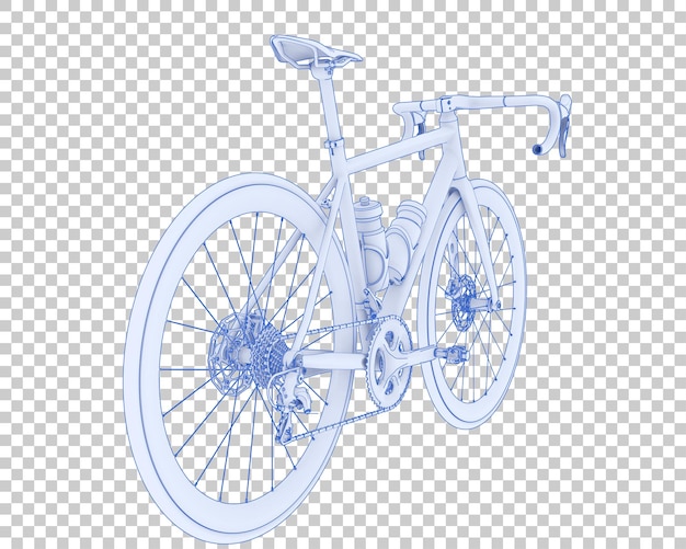 Klassieke fiets geïsoleerd op transparante achtergrond 3d-rendering illustratie