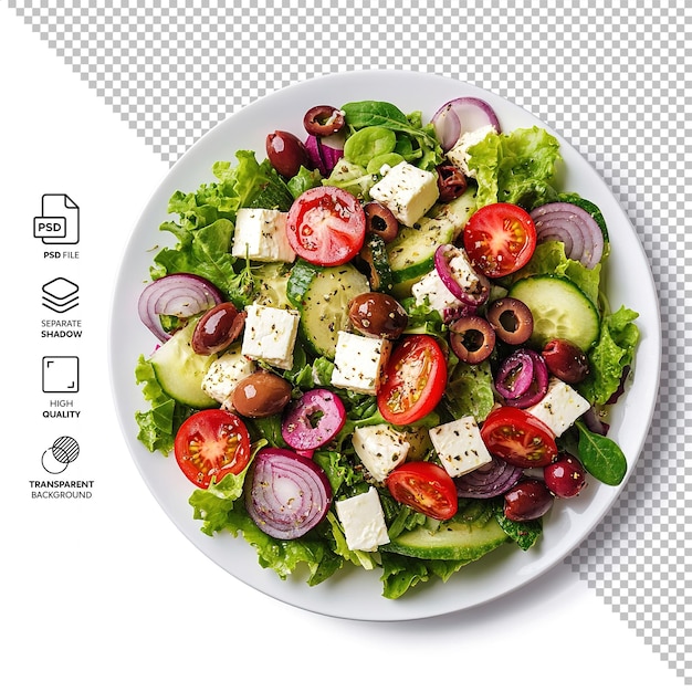 Klassieke Griekse salade zonder achtergrond