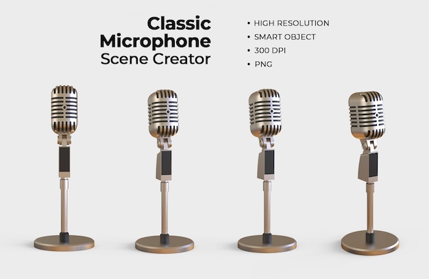 Klassieke microfoon scene creator