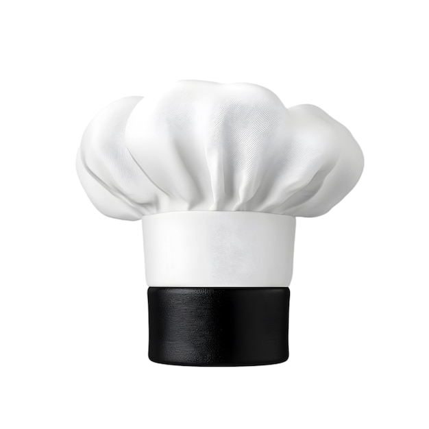 Klassieke witte chefhoed met zwarte band Iconische culinaire hoofddoek voor professionele chefs