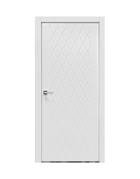 Klassieke witte deur met diamantontwerp voorzijde ral 9003