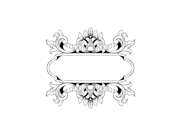 klassisk linje ornament