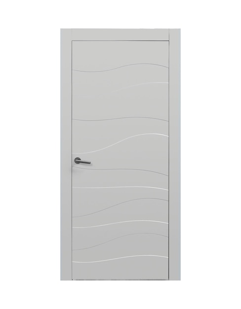 PSD klasyczne szare drzwi z falową konstrukcją widok z przodu ral 7047
