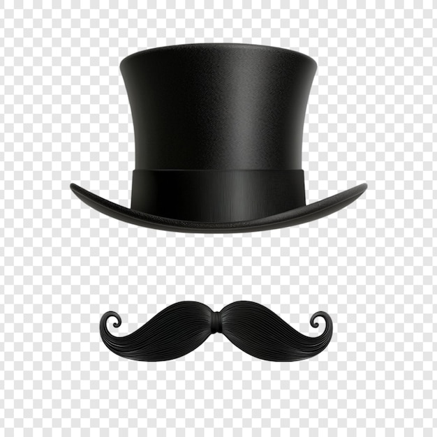 Klasyczny czarny czapka i wąsy stylowy gentleman39s akcesoria