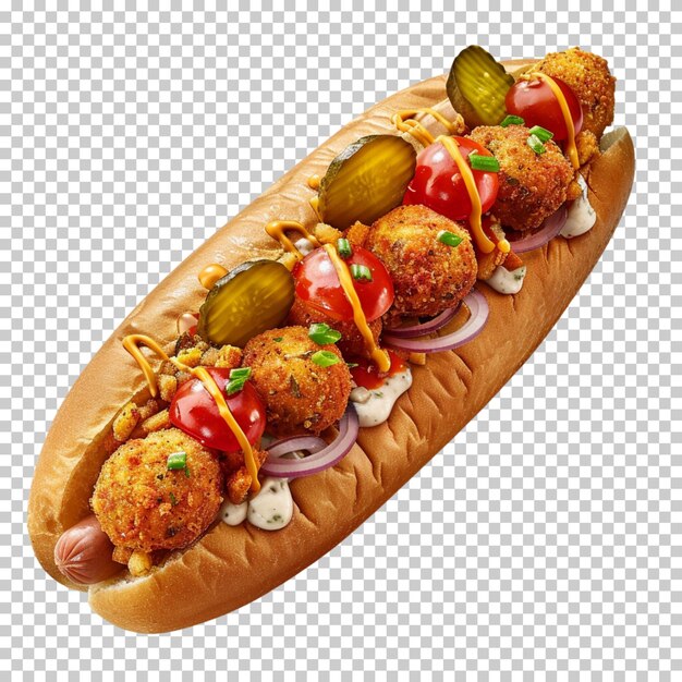 Klasyczny Hot Dog Z Ketchupem I Sosem Musztardowym Zapiekanka Smaczny Hot Dog Z Cebulą Izolowane Tło