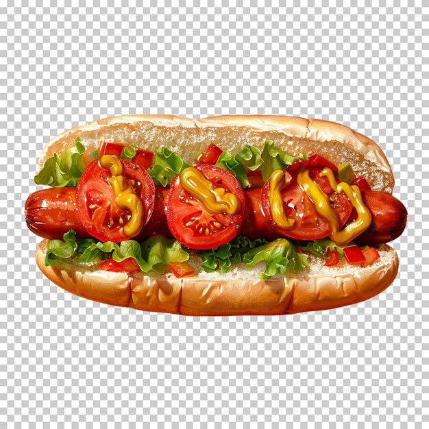 PSD klasyczny hot dog z ketchupem i sosem musztardowym zapiekanka smaczny hot dog z cebulą izolowane tło