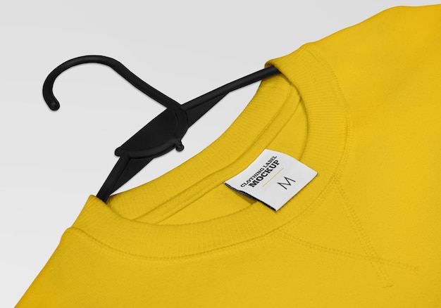 Kleding label mockup ontwerp geïsoleerd