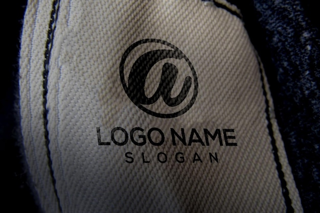 kledinglabel 3d mockup-logo