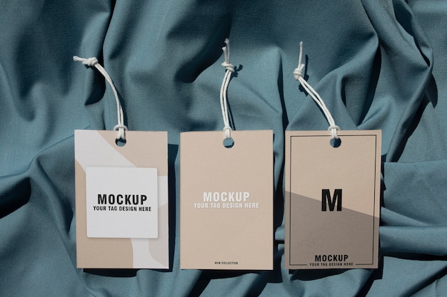 Kledingstuk hang label tag mockup