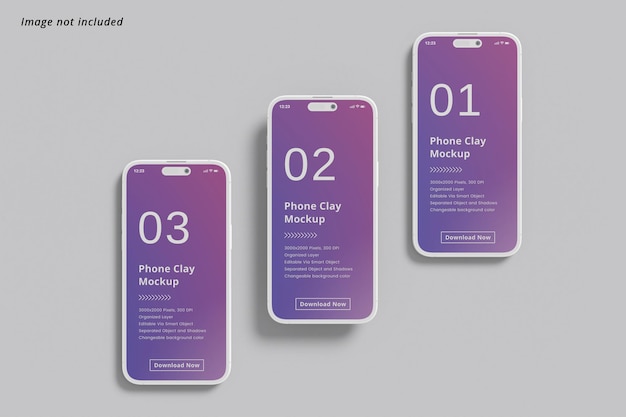 PSD klei telefoon mockup