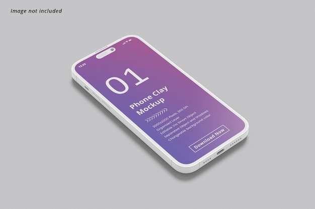 PSD klei telefoon mockup