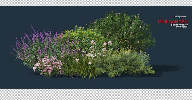 Kleine kleurrijke bloementuin