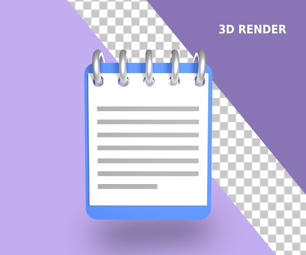 PSD kleine notebook 3d-rendering