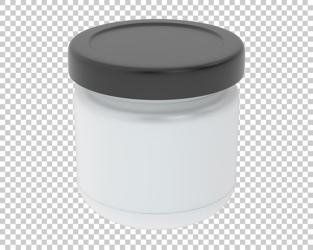 PSD kleine pot op transparante achtergrond 3d-rendering illustratie