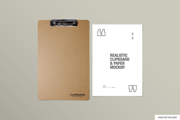 klembord en papieren mockup