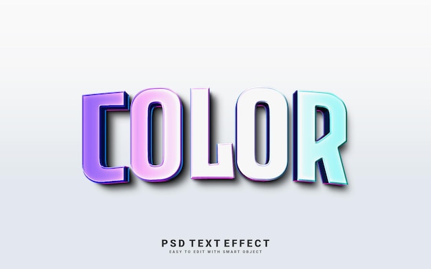 kleur 3d stijl tekst effect