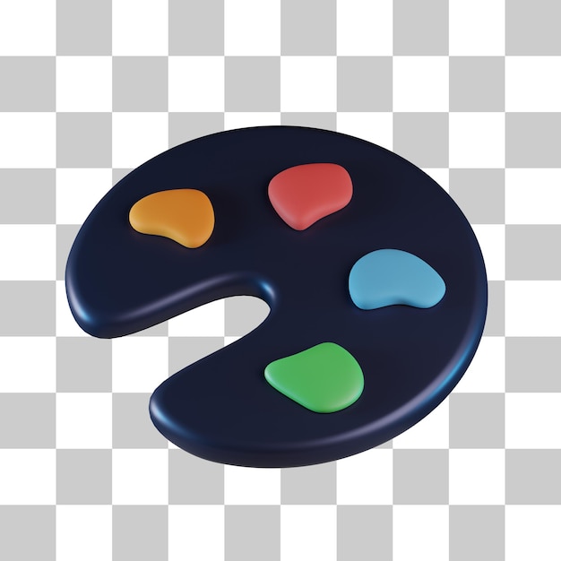 PSD kleur mixer palet 3d pictogram