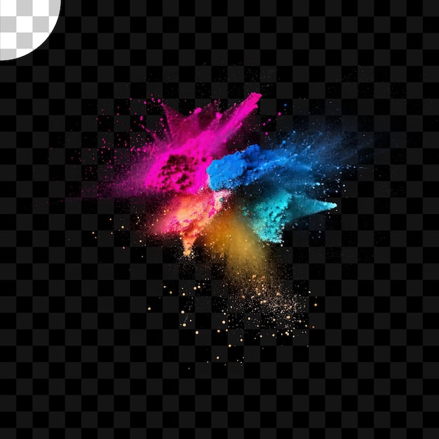 kleur splash kleuren explosie transparante achtergrond