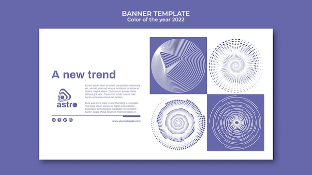 Kleur van het jaar 2022-sjabloon voor spandoek