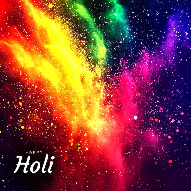 kleurenexplosie met een gelukkige holi achtergrond