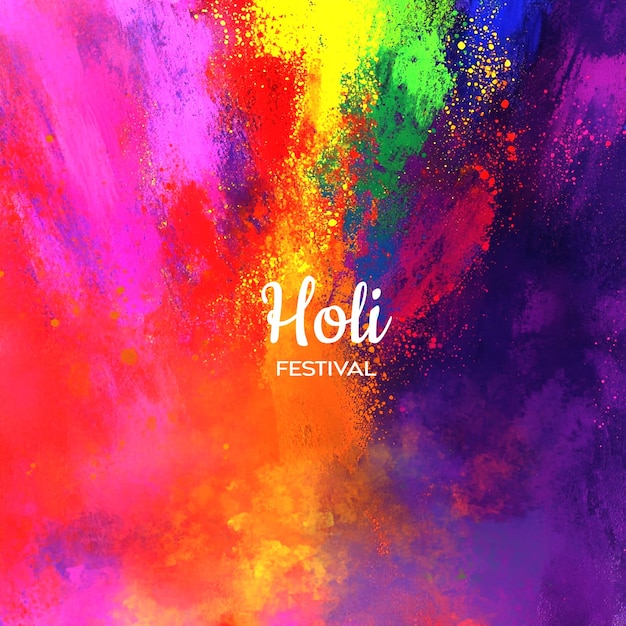 kleurenexplosie met een gelukkige holi achtergrond