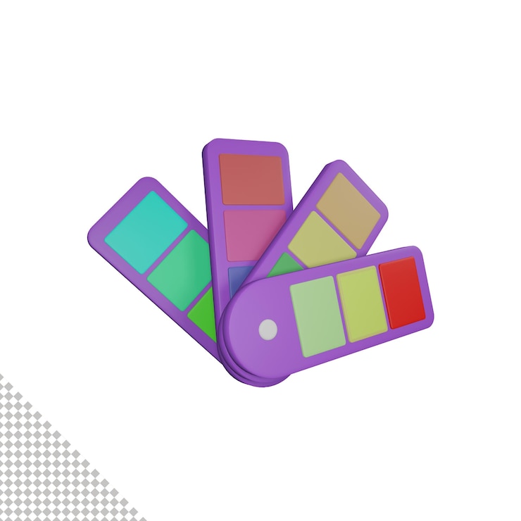 PSD kleurenpalet 3d-pictogram