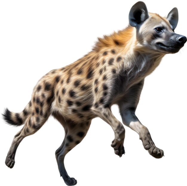 Kleurige potloodschets van een hyena