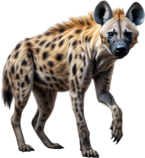PSD kleurige potloodschets van een hyena