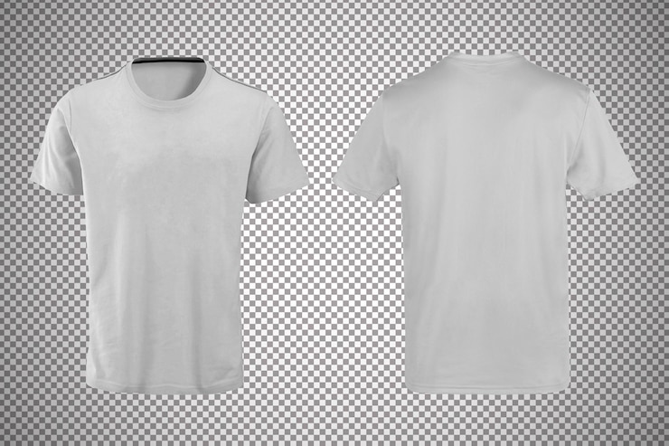 PSD kleurige t-shirts op witte achtergrond