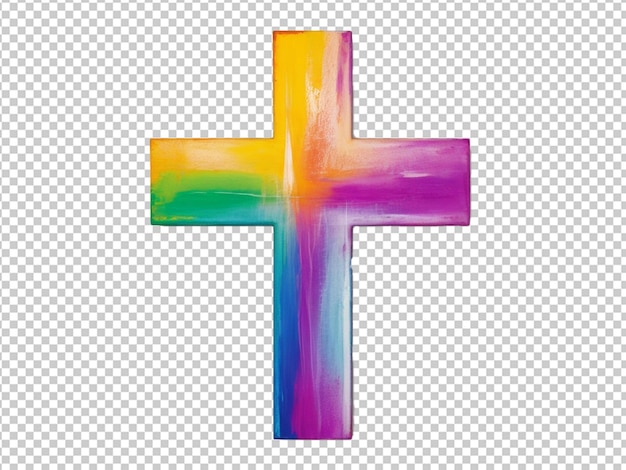 kleurrijk christelijk kruis