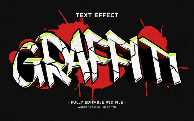 PSD kleurrijk graffiti-teksteffect