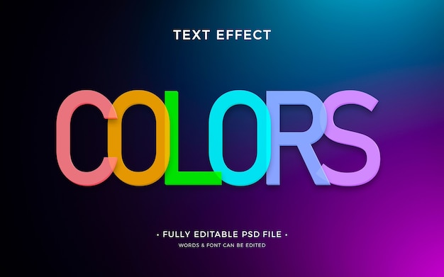 PSD kleurrijk teksteffect