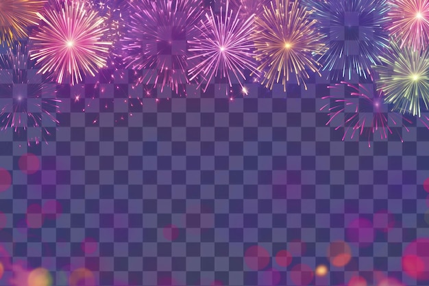 Kleurrijk vuurwerk paarse lichtverlichting