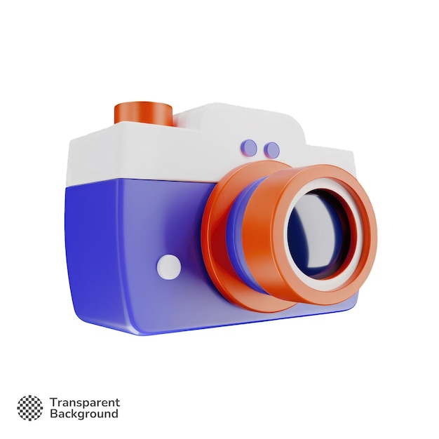 Kleurrijke 3D-camera-illustratie