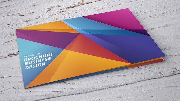 PSD kleurrijke brochure cover mockup