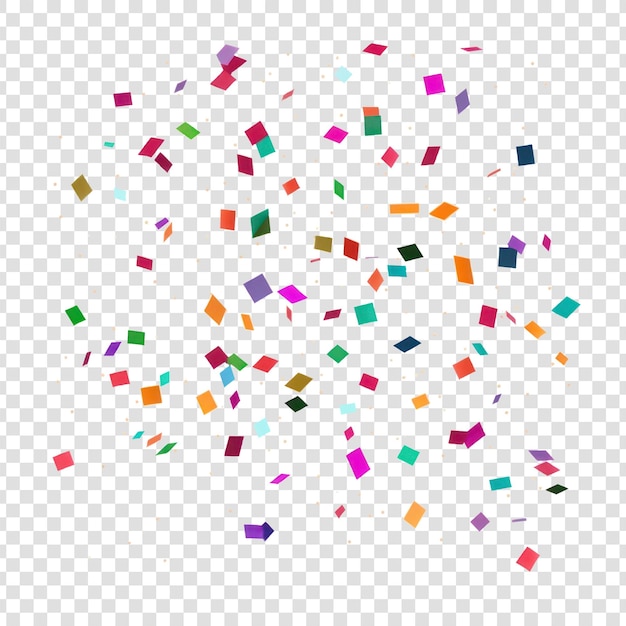 Kleurrijke confetti-effect png doorzichtige achtergrond