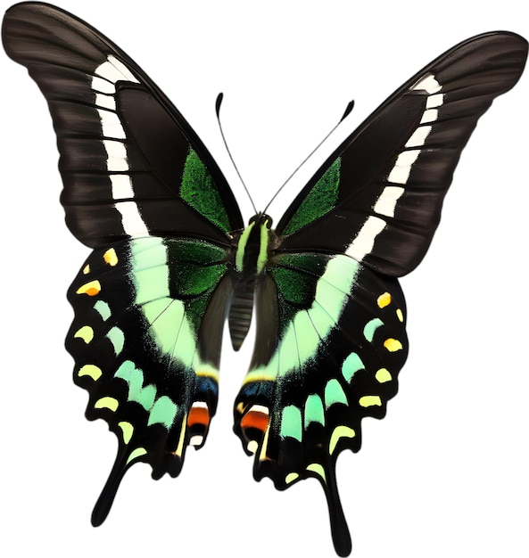 PSD kleurrijke en elegante vlinder afbeelding