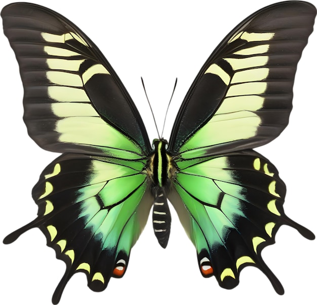 PSD kleurrijke en elegante vlinder afbeelding