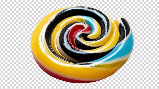 PSD kleurrijke lolly snoep geïsoleerd op transparante achtergrond top view
