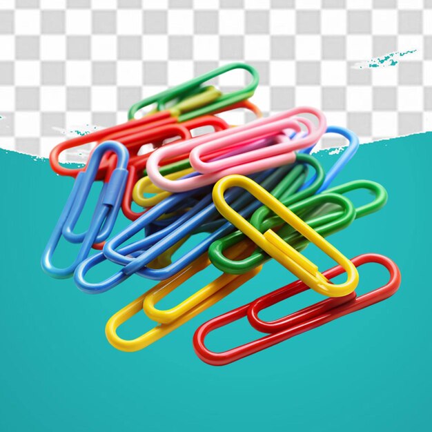 PSD kleurrijke paperclip