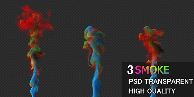 Kleurrijke rook Premium Psd
