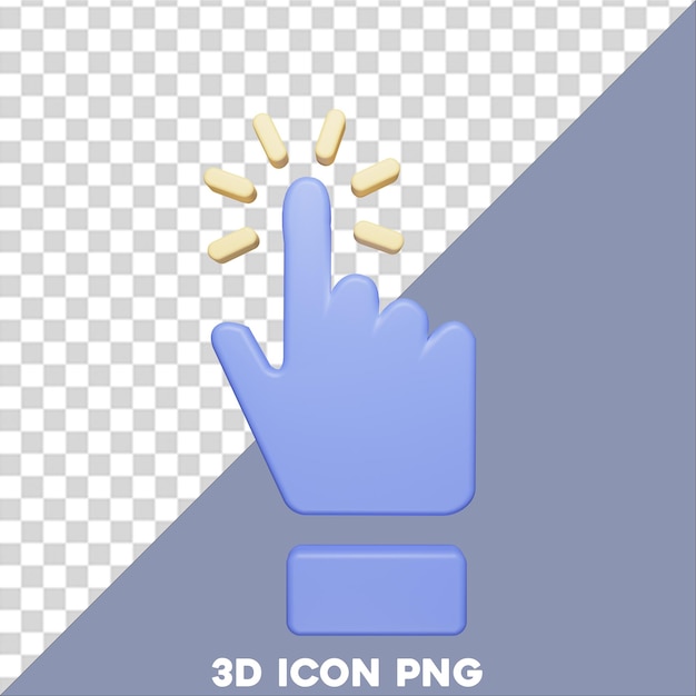 PSD kliknij ikonę 3d png