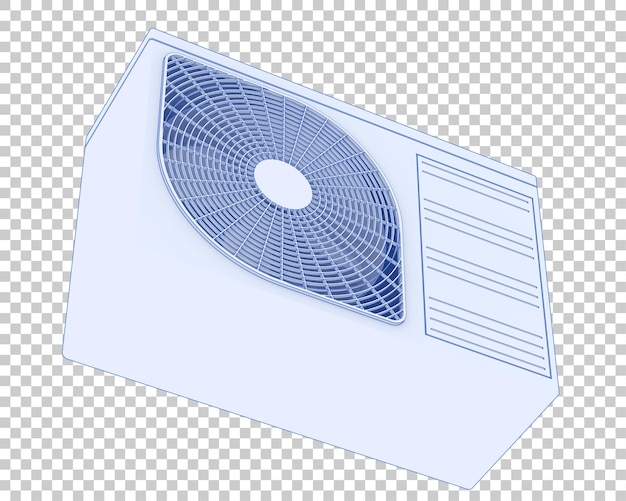 Klimatyzator Na Przezroczystym Tle Ilustracja Renderowania 3d