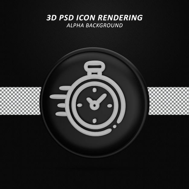 Klok 3d render icoon voor compositie