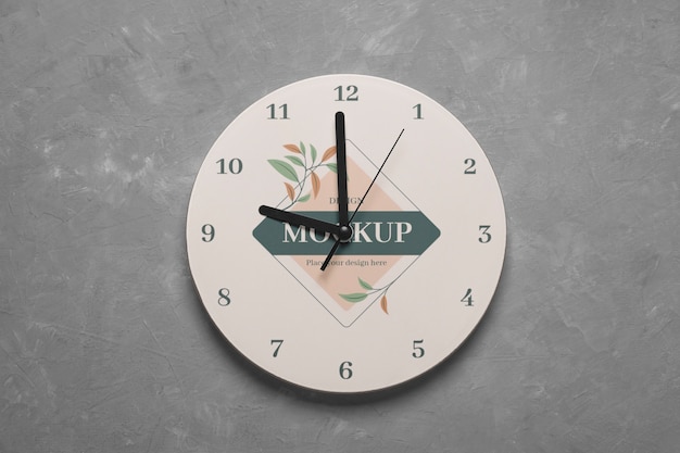 Klok op muur mockup ontwerp